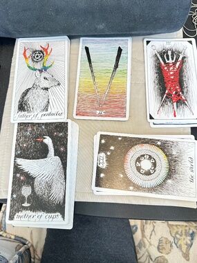 The Wild Unknown Tarot Deck Kim Krans Large Box Set No Guidebook Art Cards Gift